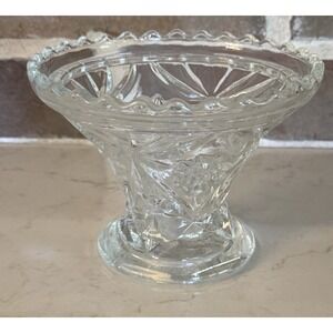Anchor Hocking Vintage Star of David Clear Pedestal Punch Bowl Stand Base